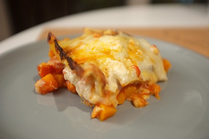 Lasagnes au potimarron et roquefort 