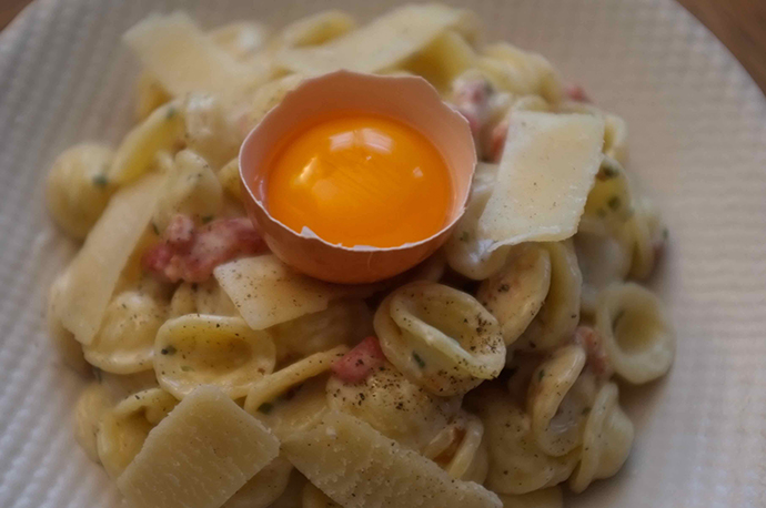 Pâtes à la carbonara 