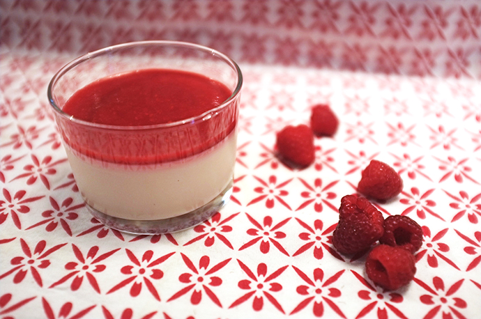 Panacotta vanille/framboises