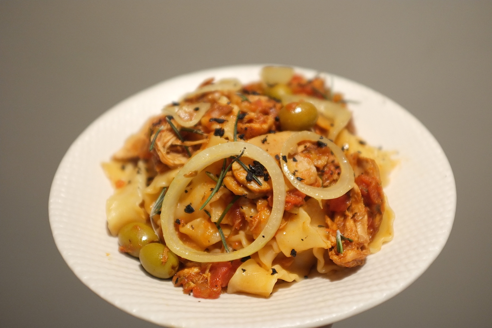 Pâtes au ragoût de lapin 