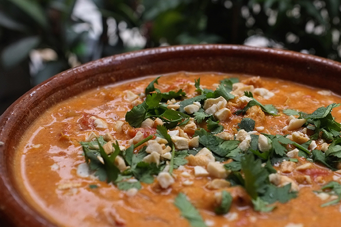 Curry de poulet et lait de coco 